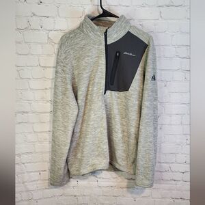 Men's Eddie Bauer zip-up fleece sweater, size Large